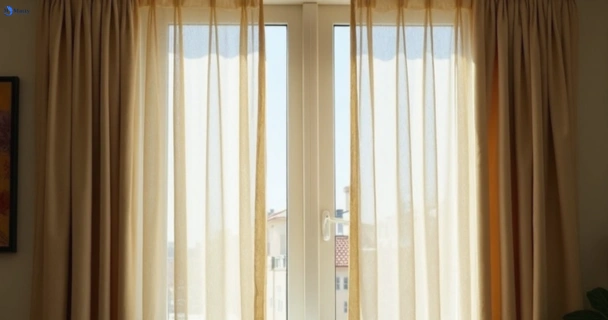 Dusty and dull curtains in chirnside-park-vic before steam cleaning
